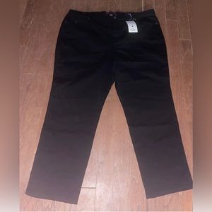 womens Amanda Classic High Rise Tapered Jean, Black, 24 Regular